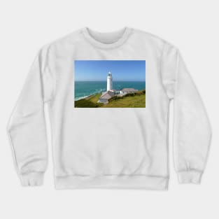 Trevose Head Lighthouse, Cornwall Crewneck Sweatshirt